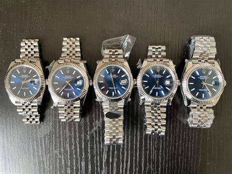 Gen, VSF, Clean, GM and AR, 41mm blue datejust detailed comparison  .